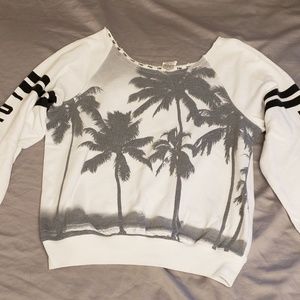 Pink Victoria's Secret Palm Tree Sweatshirt